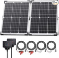 40W 12V Solar Trickle Charger, 2PCS 20W 12V/24V Solar Battery Charger for Car Battery with Smart Controller, Waterproof Battery Maintainer for RV Battery Boat Dump Trailer