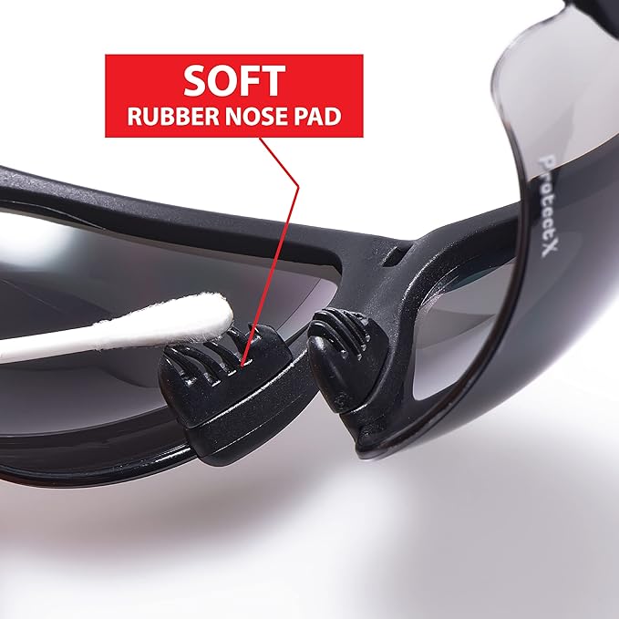 ProtectX Classic Safety Glasses, Anti-Fog Scratch Resistant Lenses, Protective Eyewear for Work, Indoor/Outdoor, ANSI Z87.1
