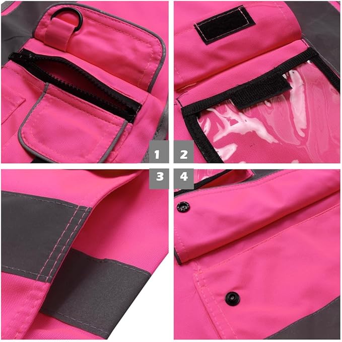 XIAKE 9 Pockets Class 2 High Visibility Reflective Safety Vest for Men Women,Meets ANSI/ISEA Standard