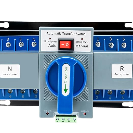 Dual Power Automatic Transfer Switch 4P 63A ATS Dual Power Generator Changeover Switch 110V Mini Electrical Selector Switches