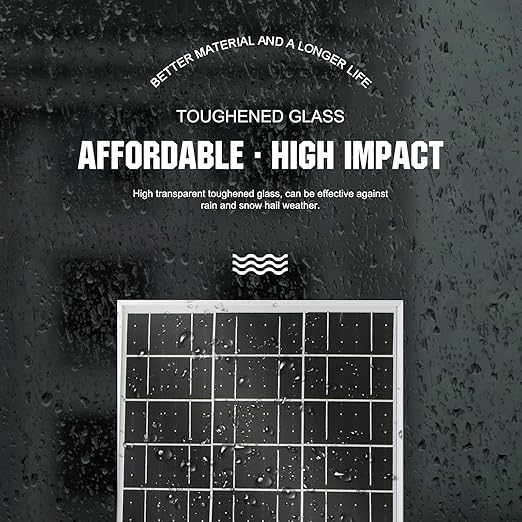 ECO-WORTHY Solar Panel 25W 18V Monocrystalline Waterproof Panel for Charging 12V Battery of RV Boat Trailer ATV Car or Powering Light, Charing 12V Battery Pack and Other Off-Grid Applications