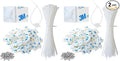 3/4" 3M Back-Glue Self Adhesive White Strong Cable Zip Tie Mounts 100pcs with 8" Ties, Screws, Outdoor Sticky Wire Fasteners Cable Clips Management Anchors Organizer Holders Squares (Pack of 2)