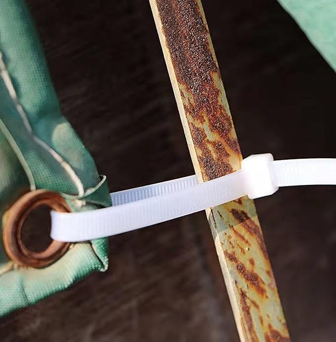 Extra long zip ties 48 inch white Large cable ties heavy duty outdoor use 250 lbs thick Nylon plastic Zipties 18 pcs