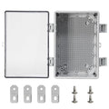 Junction Electrical Box, Outdoor Waterproof Electrical Box with Mounting Plate, ABS Plastic Engineering Enclosure Outdoor and Indoor Usage Project Box Clear 11.8"x7.8"x6.6"