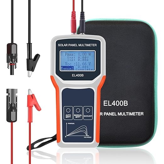 KAOLALI Digital 400W Solar Panel Smart Tester Auto/Manual MPPT Photovoltaic Panel Multimeter Testing Power Meter Tool