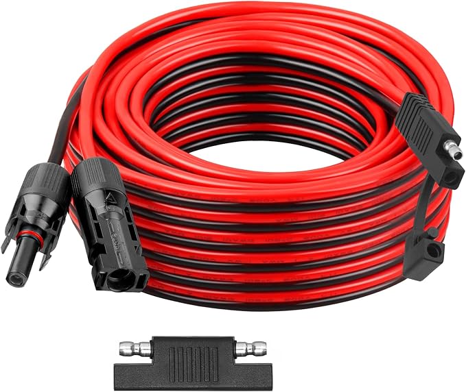SAE Extension Cable 35FT 10AWG Quick Disconnect Wire SAE Connector Battery Charger Solar Panel Extension Cable with SAEs Polarity Reverse Adapter for Trolling Motor Automotive RV Tractor