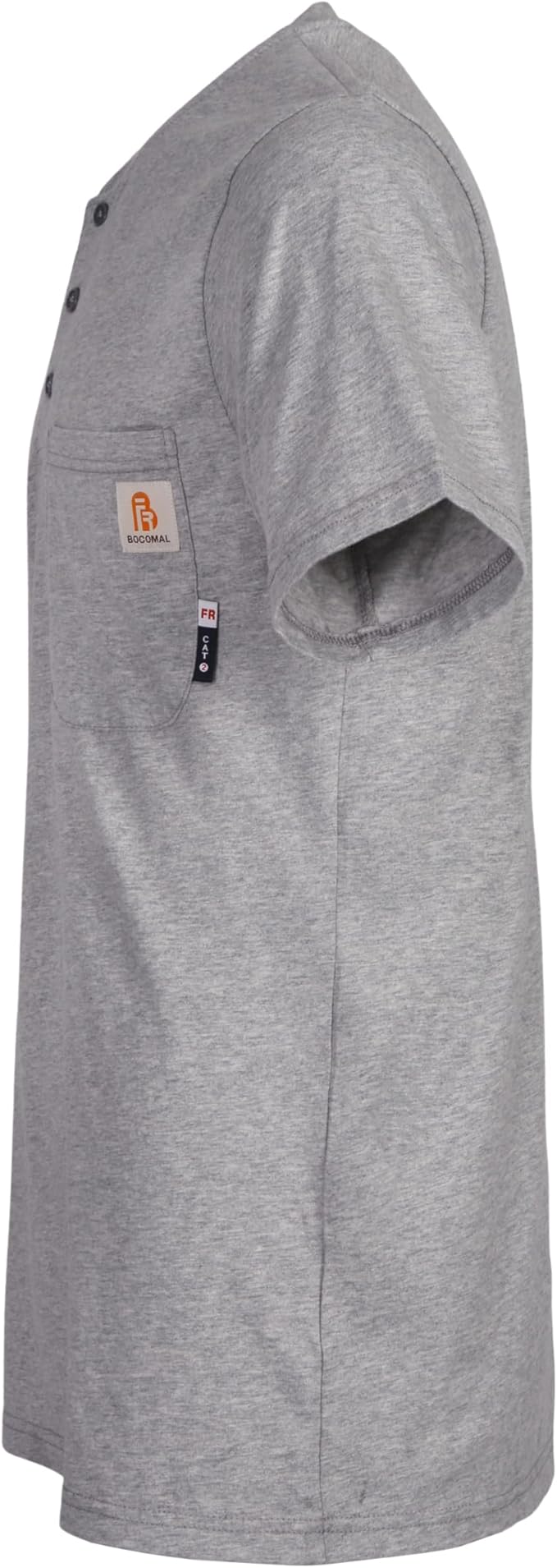 BOCOMAL FR Shirts Flame Resistant Shirt 5.5oz 100% Cotton Light Weight CAT2 Fire Retardant Henley Shirts