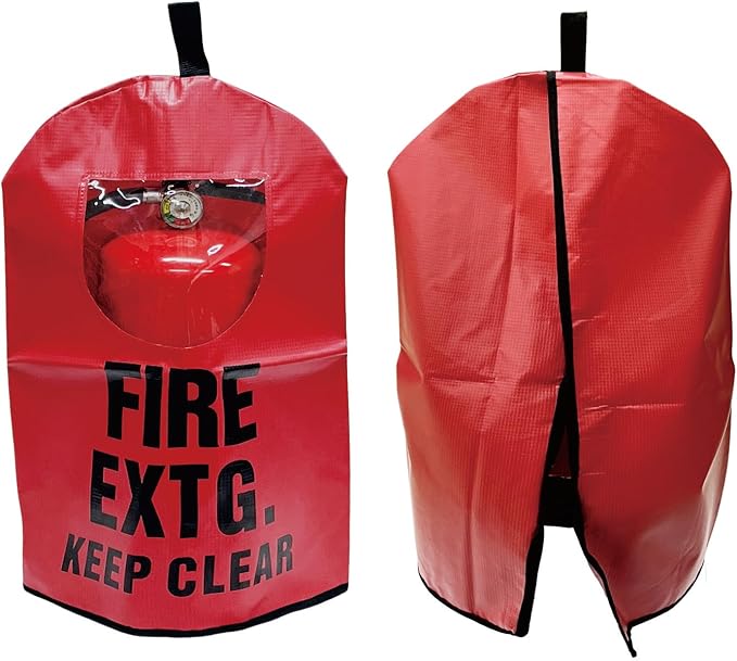 Heavy Duty Fire Extinguisher Cover with Window - Fire Protective Sleeve from Scuffs & Scratches Accessories (17"W x 33"L(Fit for 15-25LB))