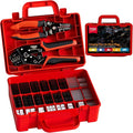 PEBA Crimping Tool and Dupont Connector Kit - 24 Types of Dupont 2.54 mm Connectors & Crimp Pins, 2.5 mm JST-XH & JST-SM Contacts and Housings, for DIY Electronics - Suitable for AWG 32-20 Wires