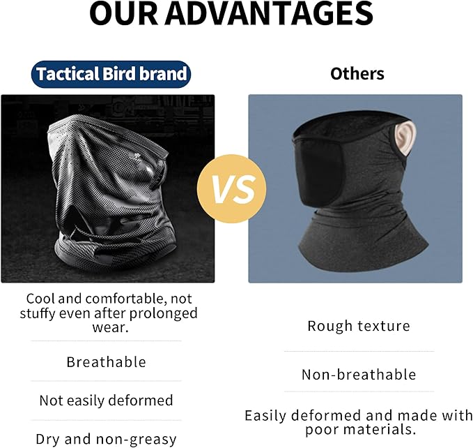 Summer UV Protection Cooling Neck Gaiter Face Clothing Neck Gaiter Mask Scarf Sunscreen Breathable(White/Black)