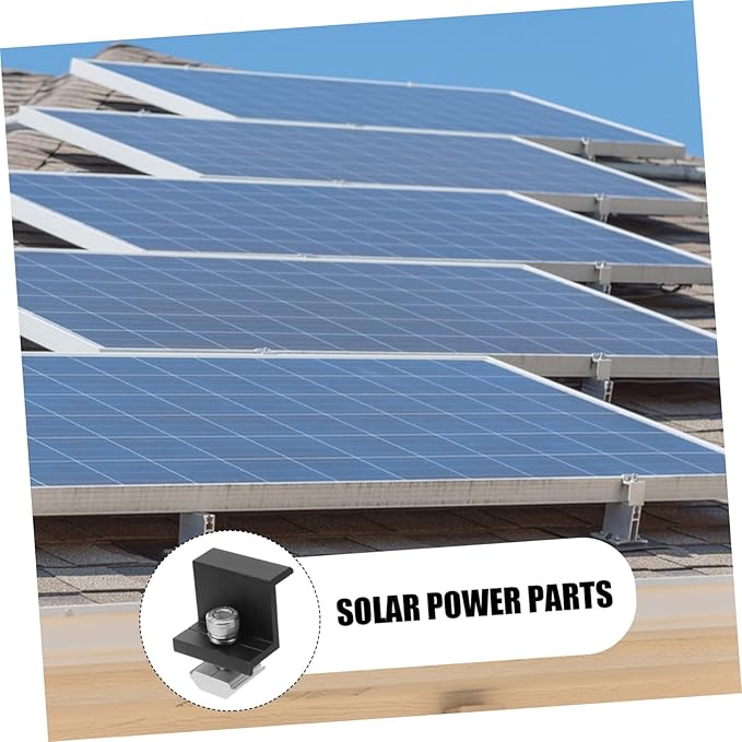 TOYANDONA 4Pcs Solar Panel Mounting Brackets Durable Aluminum Bracket for Easy Installation Versatile Solar Mounting for Rv Roof and Off Applications