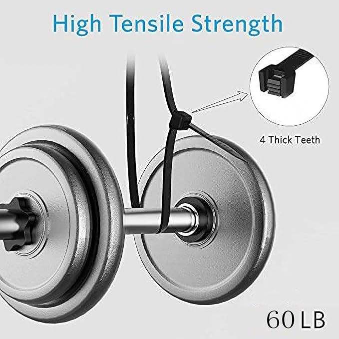 Black zip ties 18 inch Cable ties wraps 100 pcs/Pack outdoor use Long plastic ties with 60 Pounds tensile