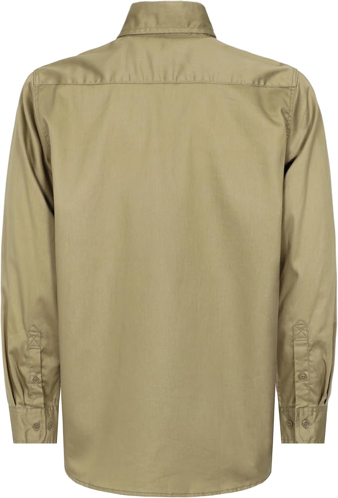 KONRECO FR Shirts for Men 6.5oz Lightweight Work Uniform Flame Resistant Welding Shirt/Water & Stain Repellent