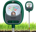 Soil Moisture Meter for Plants, 4-in-1 Soil Tester - pH/Fertility/Sunlight Meter, Large Dial, Indoor/Outdoor Plant Water Monitor, Garden Soil Test Kit for Lawn, Farm, Houseplants