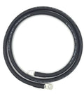 2 AWG Gauge Premium Battery Cables, Made in The USA, Positive or Negative, Red or Black, Replacement Battery Cables for Car, Truck, RV, Solar (4ft - 3/8" Lugs, Black)