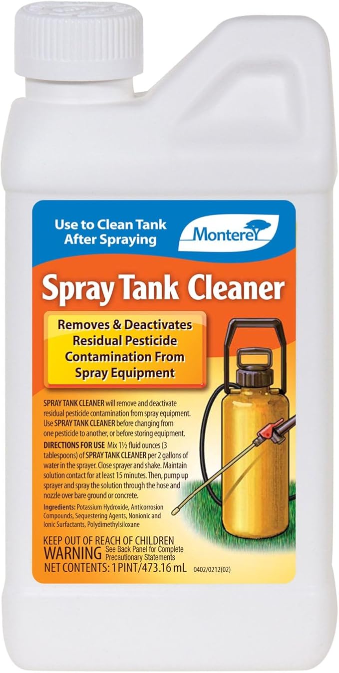 Monterey - Spray Tank Cleaner - Remove and Deactivate Residual Pesticide Contamination from Spray Equipment - Use Before Switching Pesticides, Pump Sprayer Cleaner - 1 Pint
