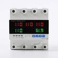 4P Automatic Transfer Switch with LCD Display, 63A Triple Power ATS with 5 Display for Real-Time Voltage & Current Monitoring (Input/Output), Automatic Changeover for Utility/Generator/Solar