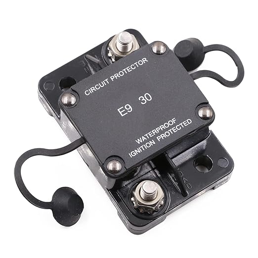 30A Automotive Circuit Breaker Auto Reset No Switch Button 12V-32V DC IP67