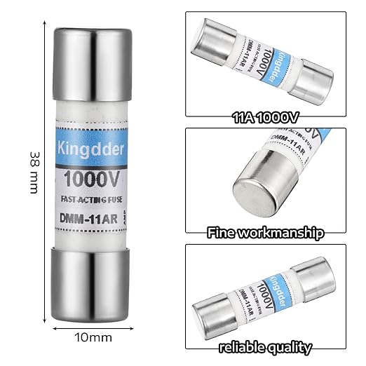 Kingdder Digital Multimeter Fuse Dmm-11A 11A 1000V DMM Replacement Fast Acting Replacement Agent Fuse 10 x 38 mm, 3/8 Inch x 1-1/2 Inch(10 Pcs)