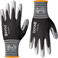 KAYGO Work Gloves PU Coated 12 Pairs, KG15P,Nylon Liner with Flexible Polyurethane Coating,Safety Work Gloves for DIY, Assembly, Warehouse, Light Duty Work (XX-Large, Black)