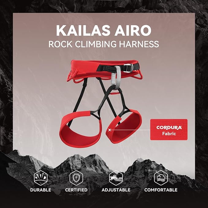 KAILAS Airo Rock Climbing Harness Men Roofing Harnesses Rescue Mountaineering Safety Belt Women Comfortable Lightweight