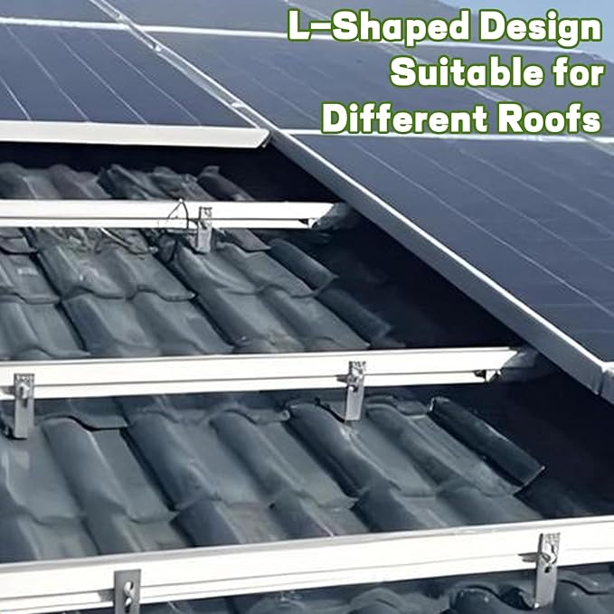 12 Pack Solar Mount L-Bracket with Hardware, Aluminum Alloy Photovoltaic Solar Panel Mounting L Brackets for RV Boat Off Grid Roof, Motor Home Roof