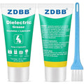 Silicone Dielectric Grease for Electrical Connectors, Die Electrical Contact Grease Spark Plug, Battery Terminal, Marine Automotive Waterproof Insulation Protection with Brush 1oz (2pcs)
