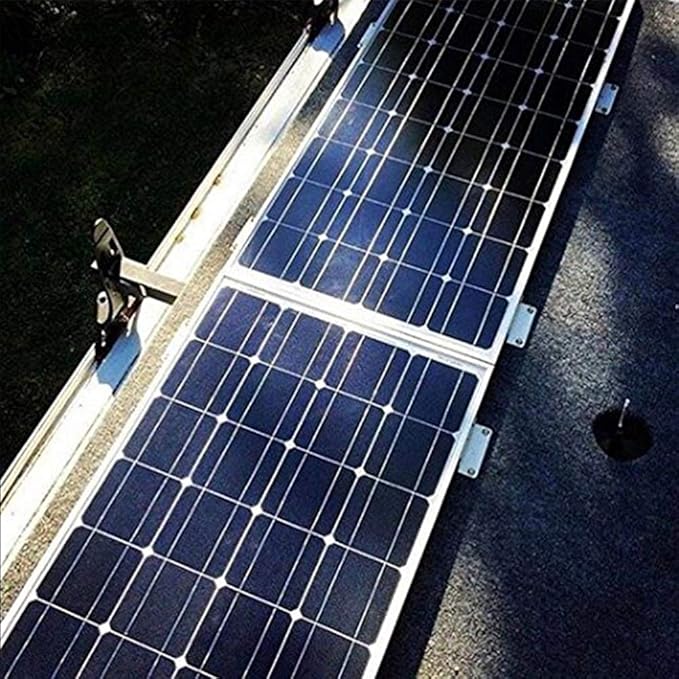 Renogy 2 Sets Solar Panel Mounting Z Brackets Lightweight Aluminum Corrosion-Free Construction for RVs, Trailers, Boats, Yachts, Wall and Other Off Gird Roof Installation, 2 Count
