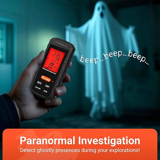 EMF Meter, EMF Detector 3-in-1 Portable Electromagnetic Field Radiation Detector for EF, RF, MF, WiFi Signal, Suitable for Home, Office EMF Inspections and Ghost Hunting