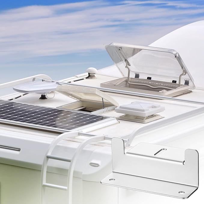 Konohan 10 Set Solar Panel Mounting Brackets Z Bracket Aluminum Solar Panel Mounting Brackets Kit with Nuts and Bolts for RV, Boat, Wall, Caravans, Yacht and Other Gird Installation
