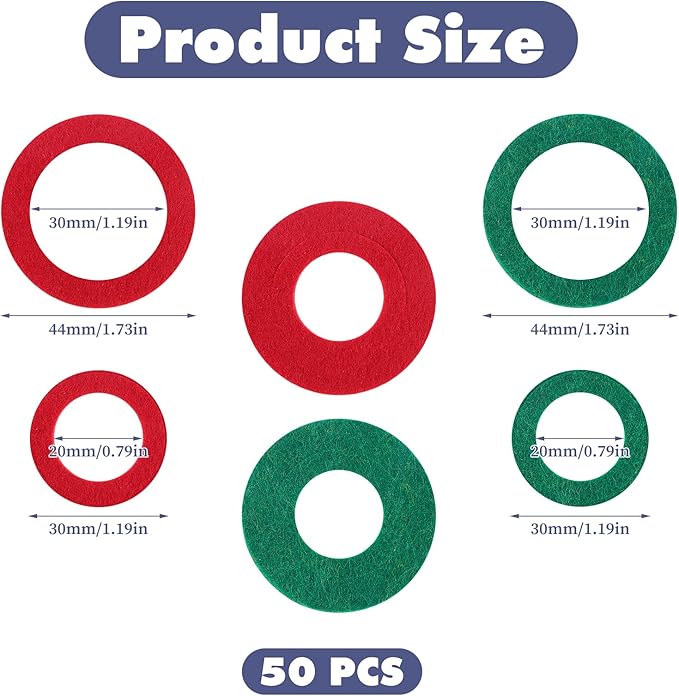 50 Pcs Car Battery Terminal Protector, Anti Corrosion Felt Washers Kit Fiber Felt Washer Battery Corrosion Cleaner for Automotive Marine Battery