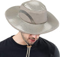 Men Safari Sun Hat Wide Brim Boonie Fishing Cap with Adjustable Drawstring