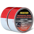 DOT C2 Reflective Tape 2IN x 200 FT - Outdoor Waterproof Conspicuity Tape - Red White Reflector for Trailers, Vehicles, Boats - Safety Caution Tape