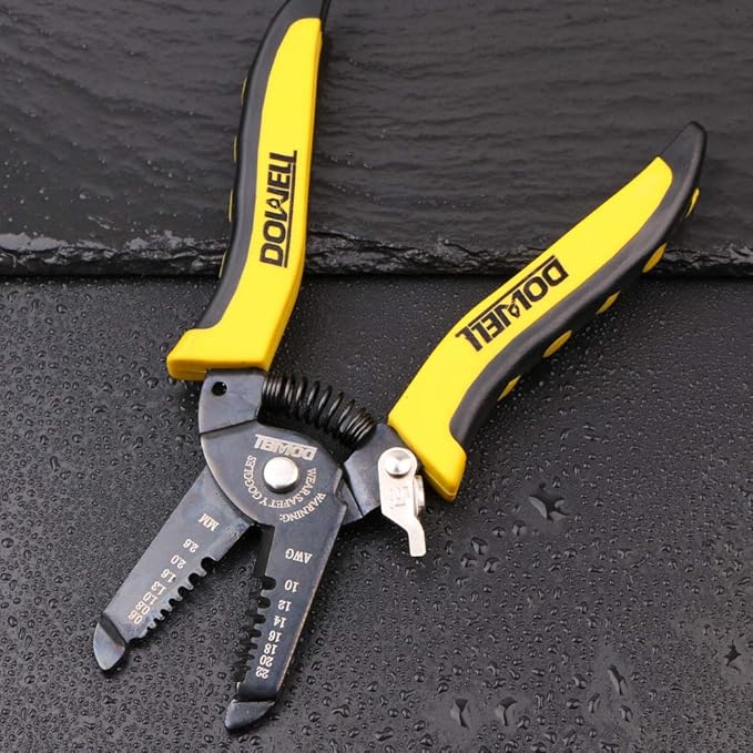 DOWELL 10-22 AWG Wire Stripping Tool Wire Stripper Cutter Pliers Tool Multi-Function Hand Tool for Electrician Craftsmanship 2-Piece
