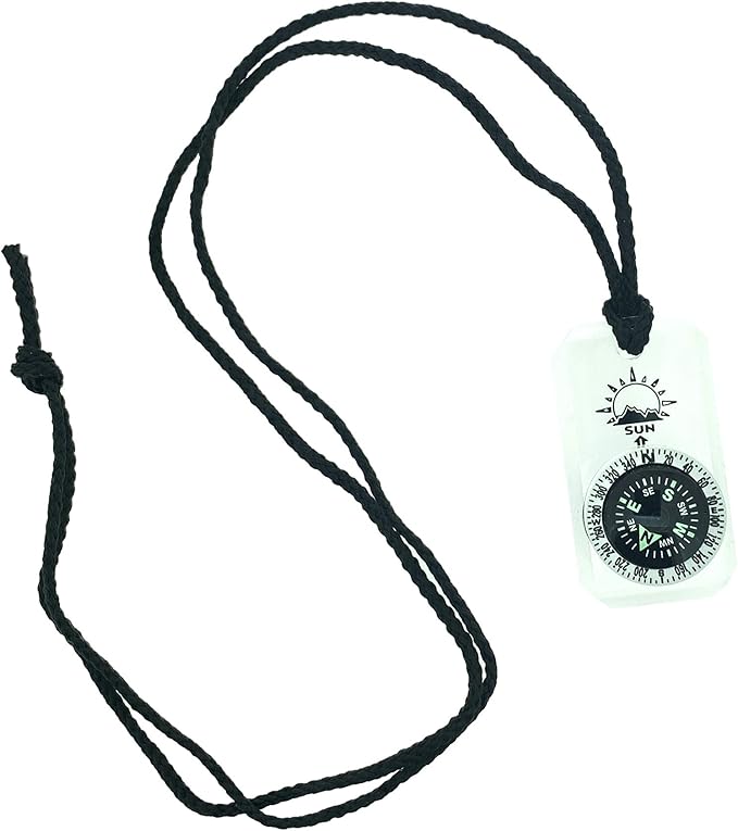Sun Company MiniComp II - Mini Orienteering Compass With Rotating Bezel| Easy-to-Read Zipperpull Compass for Jacket, Parka, or Pack