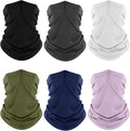 Fuinloth Neck Gaiter, 6 Pack Cooling UV Protection Bandana Face Mask Gator Scarf for Men Women
