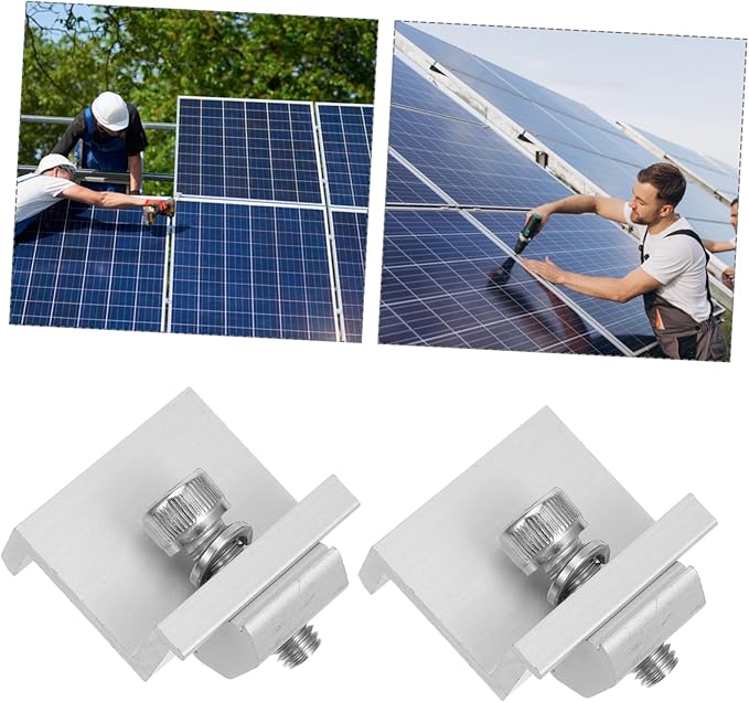 12Pcs Outdoor Solar Panel Fixed Buckle Durable Solar Panel Bracket Clip Easy Installation for Various Photovoltaic Systems Reliable for Harsh