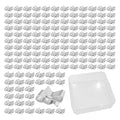 150Pcs Trailer Frame Wire Clips, Stainless Steels Trailer Wiring Clips, 22mm Length Solar Panel Cable Clips Double Wire Clamps for Boat Trailer Cable PV Wire with Organizer Box