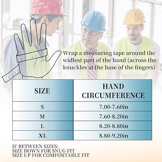 JUMPHIGH Mens Work Gloves 2 Pairs, Synthetic Leather Mechanic Gloves, Touchscreen, Multipurpose, Garden, Construction, Warehouse, Truck Driving (L)