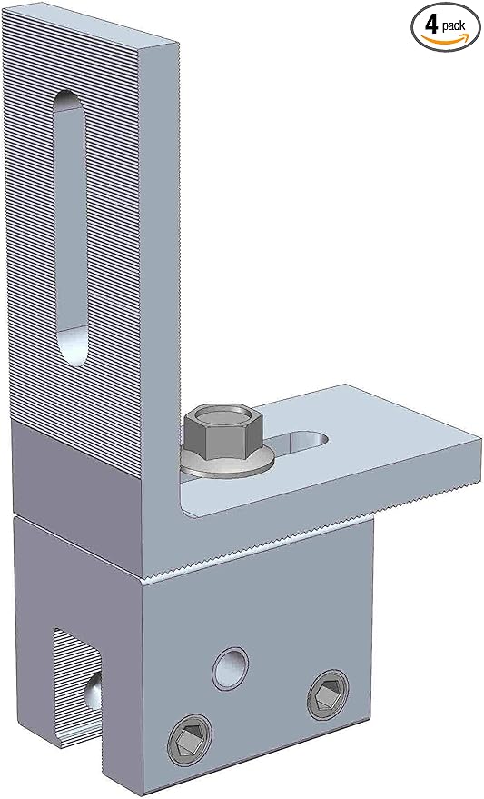 10 MageClamp with L Bracket Standing Seam Metal Roof Mounting and Racking Bracket Clamp for Solar Panel Module Installation