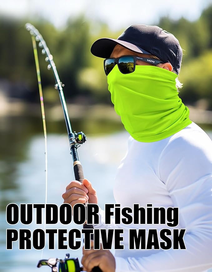 JHYWELL Cooling Neck Gaiter Face Mask, UV Protection Masks Gator, Windproof Bandana for Skiing, Fishing, Hiking, Cycling
