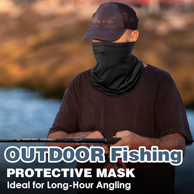 Achiou Neck Gaiter Face Cover Scarf, UV Protection Mask for Men and Women,Soft Windproof, Hiking Cycling Running