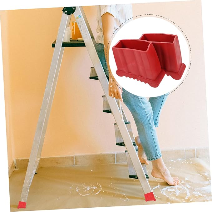 Veemoon 2pcs Nonslip Ladder Foot Rubber Pads Durable Ladder Feet Mat for Enhanced Stability and Floor Protection