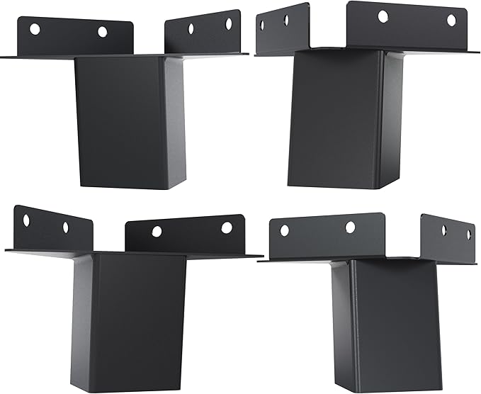 KUAFU Outdoor 4x4 Deer Stand Brackets Compound Angle Brackets for Deer Stand Hunting Blinds Shooting Shack (Set of 4) Shooting Shack Tree House Observation Decks Steel