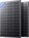 N-Type 16BB 200 Watt Solar Panel, 2×100W Solar Panels, 25% High Efficiency Monocrystalline PV Module,Compact Space-Saving for RV, Van, Marine, Cabin & Off-Grid 12/24VSystems