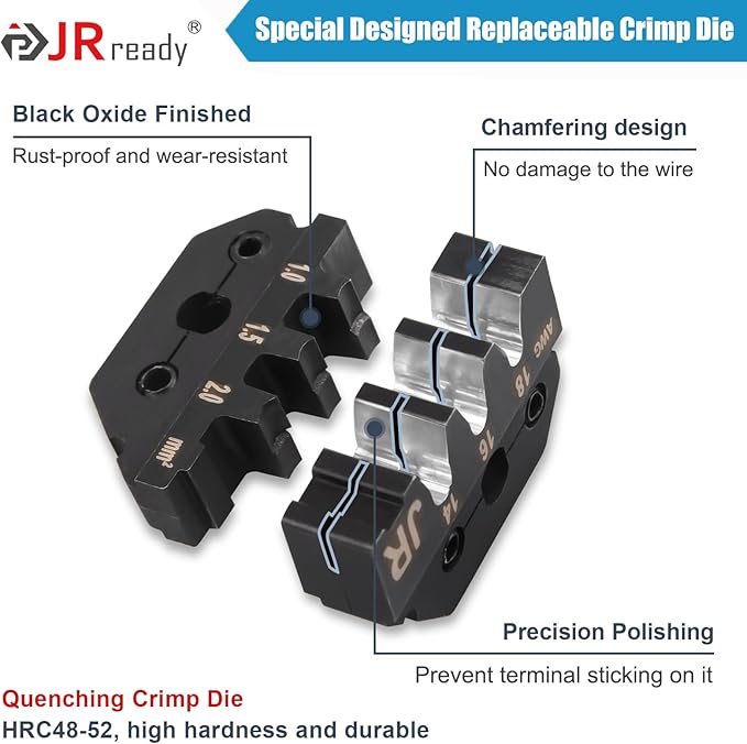 JRready ACT-LY-DWP01 Weather Pack Crimp Tool, Ratcheting One-Cycle Crimper for Delphi/Aptiv Weatherpack Stamped Terminals #12124582/#12124580 & #12089040/#12089188 (20-14 AWG), OEM-Style Crimp
