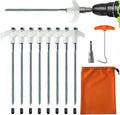 8-Pack Heavy Duty Screw-in Tent Stakes with Drill Adapter – 8 Inch Ground Anchors for Camping, Canopy, Gazebo, Awnings & Outdoor Accessories