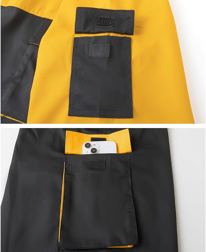 Men's Work Coverall High Visibility Overalls Mechanics Coveralls Workwear Jumpsuit with Multi Pockets