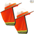 Wolf High-Visibility Orange Reflective Full-Brim Hard Hat Mesh Sun Visor Neck Shade
