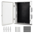 Outdoor Waterproof Electrical Junction Box, ABS Water Resistant Enclosure with Internal Mounting Panel & Hinged Cover (18.1" H* 12.6" L* 6.3" W)
